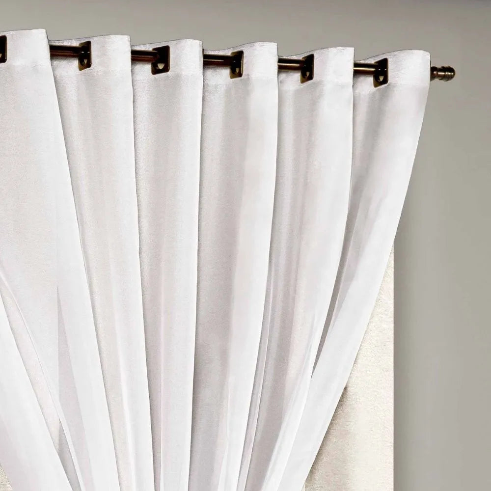 Cortina Celebre Luxo - Pérola/Branco - 4,00X2,50m