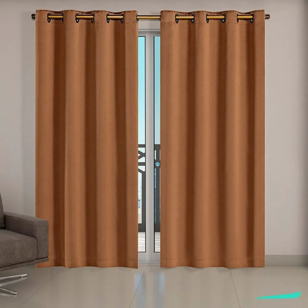 Cortina Corta Luz Charme - Avelã (Vários Tamanhos)