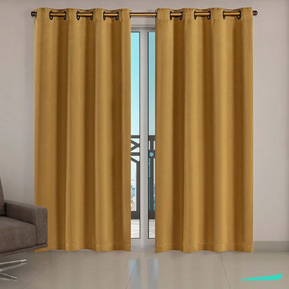 Cortina Corta Luz Charme - Dourado (Vários Tamanhos)