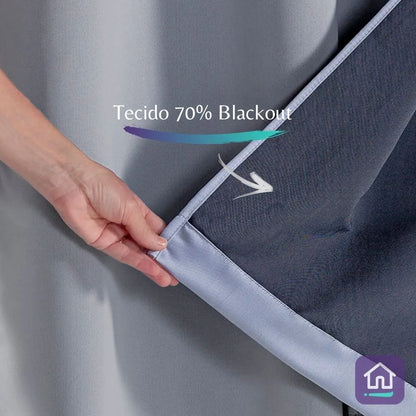 Cortina Corta Luz Charme - Gelo (Vários Tamanhos)