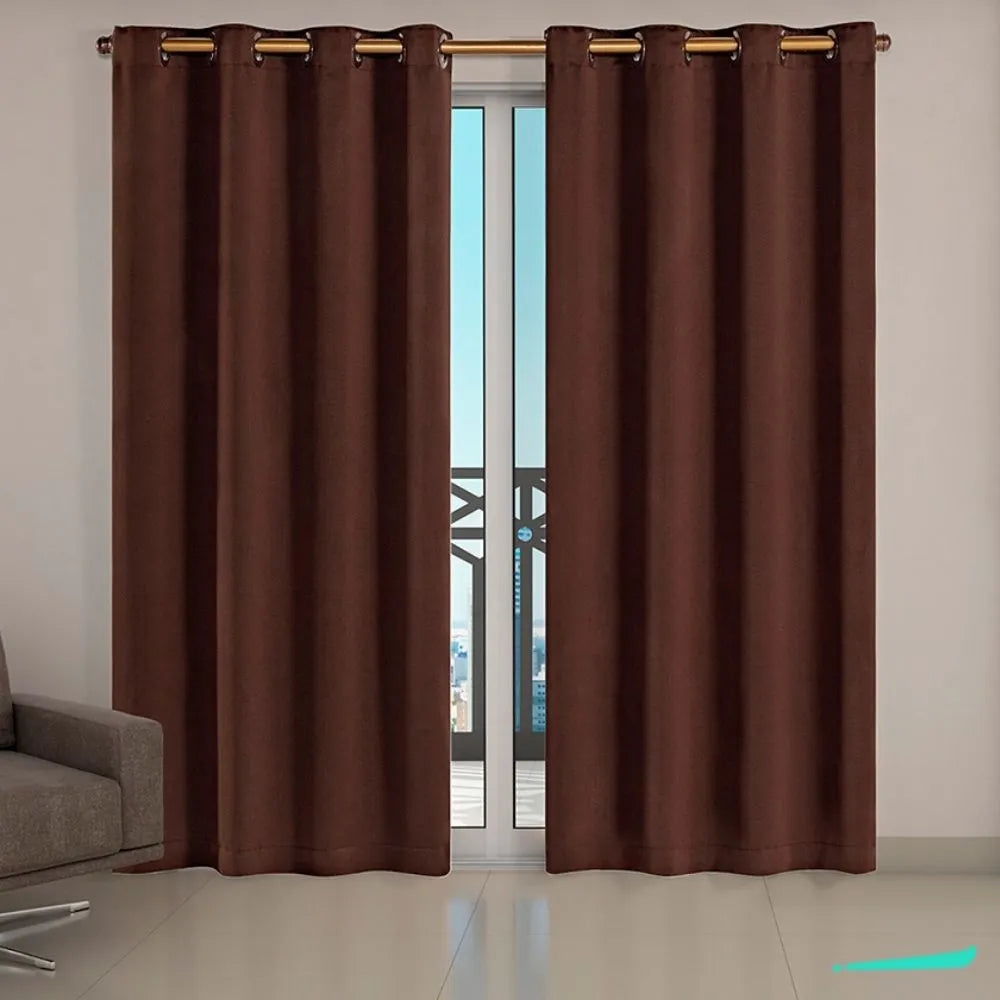 Cortina Corta Luz Charme - Tabaco (Vários Tamanhos)