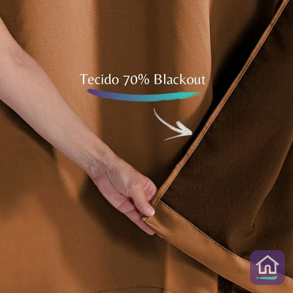 Cortina Corta Luz Elegante 2,70x1,60 - Avelã