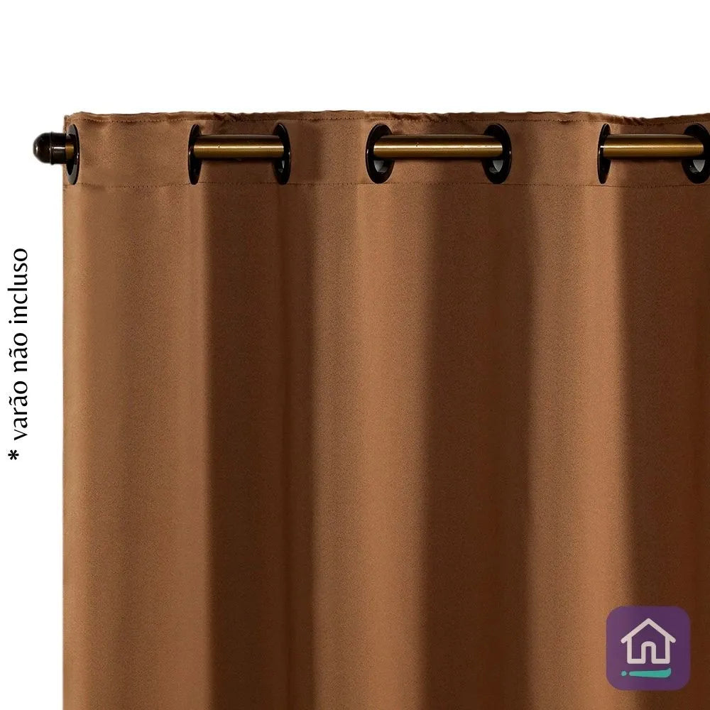 Cortina Corta Luz Elegante 2,70x1,60 - Avelã