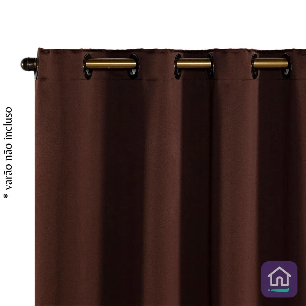 Cortina Corta Luz Elegante 2,70x1,60 - Tabaco