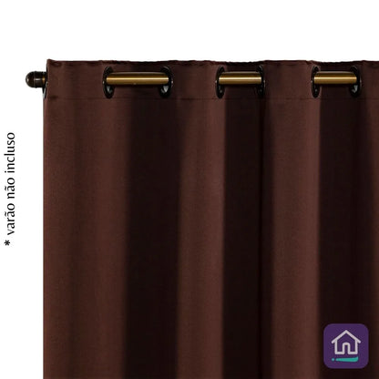 Cortina Corta Luz Elegante 2,70x1,60 - Tabaco