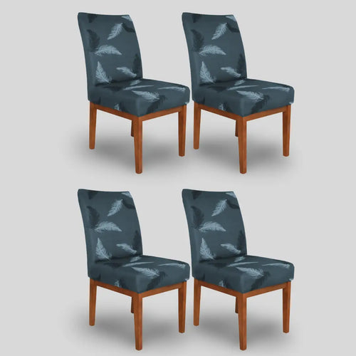 Kit 4 Capa Cadeira Modern Leaf - Oferta Cross