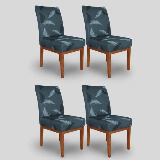 Kit 4 Capa Cadeira Modern Leaf - Oferta Cross