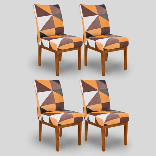 Kit 4 Capa Cadeira Geo Retrô - Oferta Cross