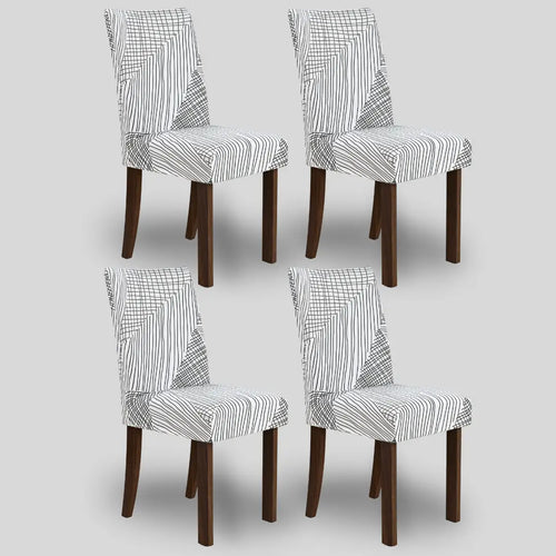 Kit 4 Capa Cadeira Geo Escandinavo - Oferta Cross