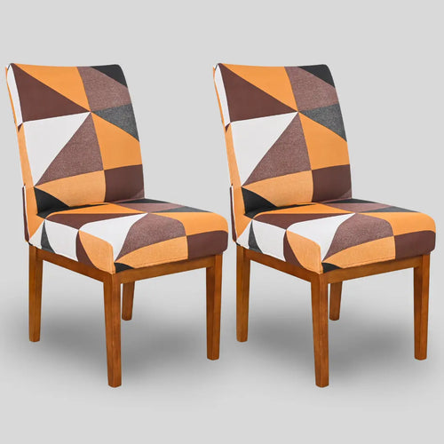 Kit 2 Capa Cadeira Geo Retrô - Oferta Cross