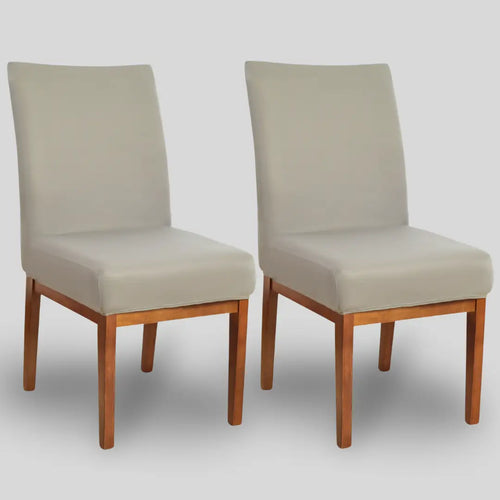 Kit 2 Capa Cadeira Cinza Claro - Oferta Cross