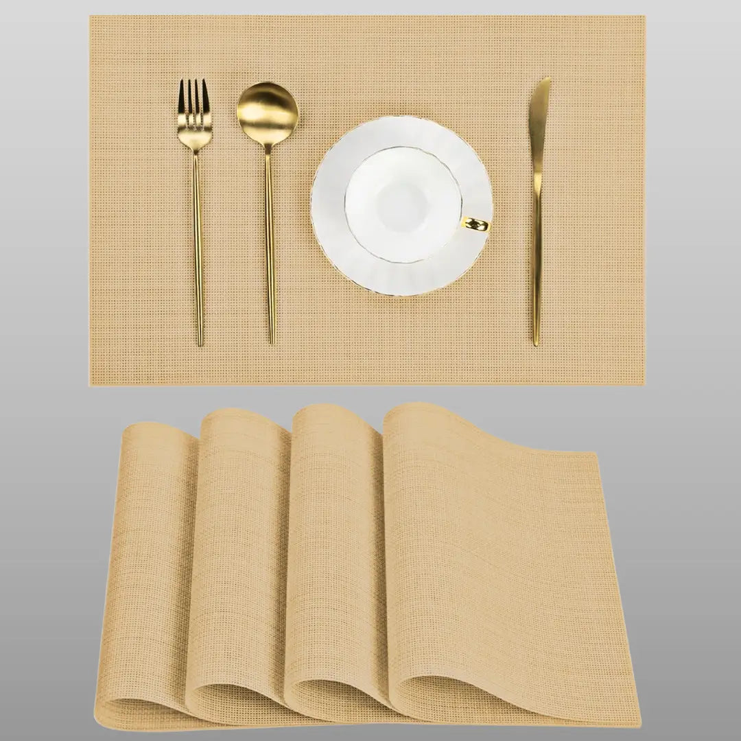 Kit 4 Jogo Americano Dourado - Oferta Cross