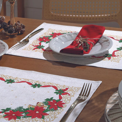 Jogo Americano Natal - Branco