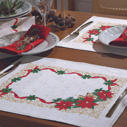 Jogo Americano Natal - Branco