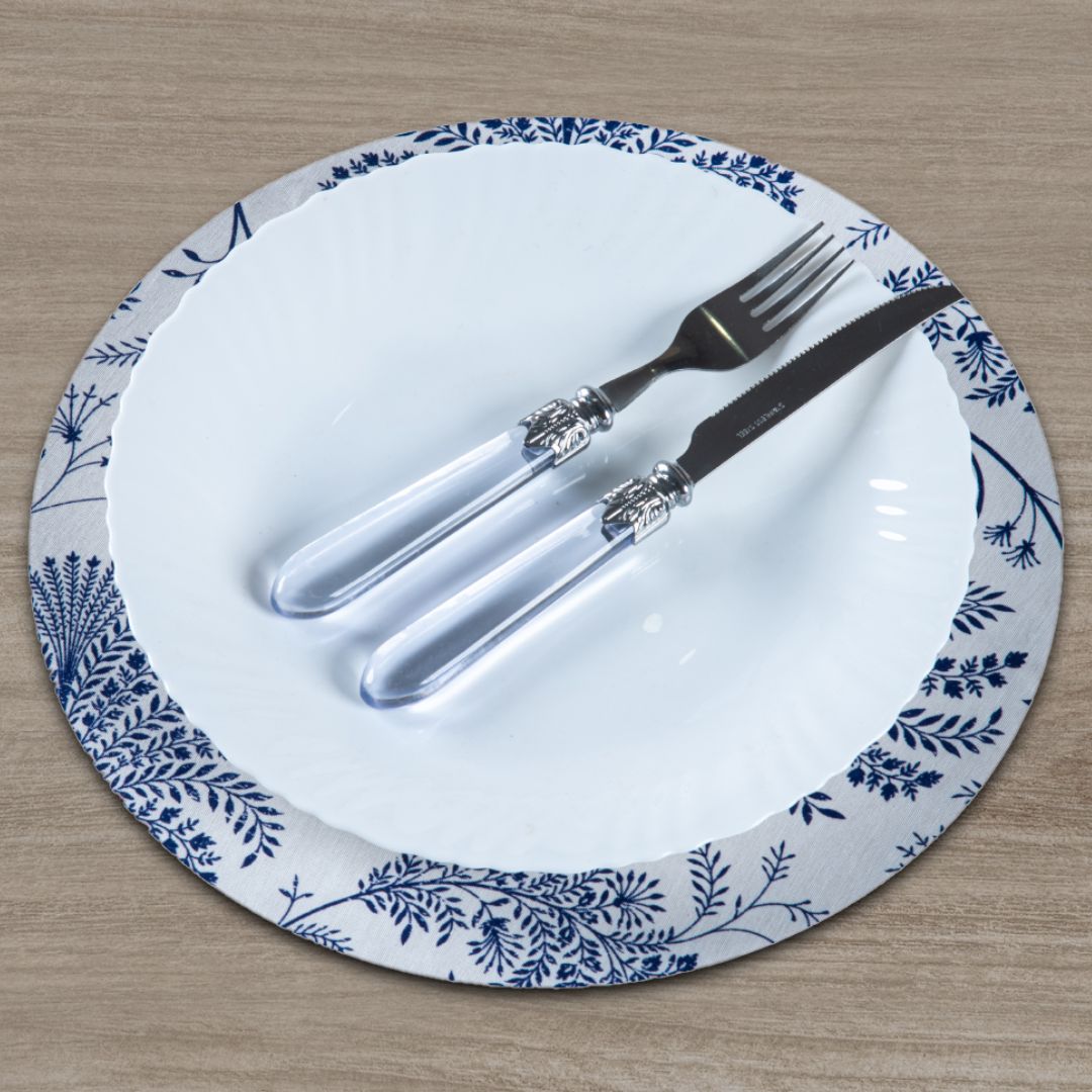 Jogo Americano Redondo 4 lugares - Azul Violeta