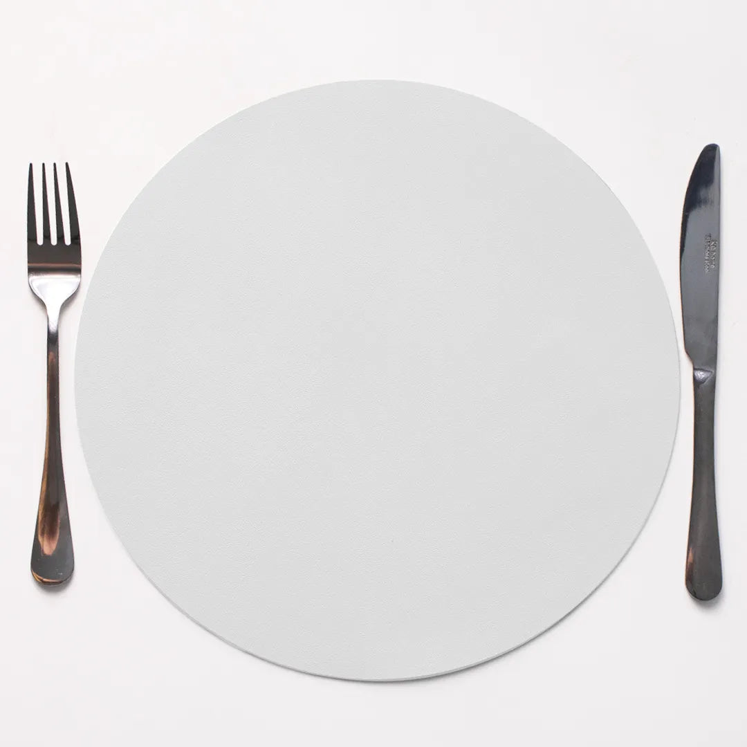 Jogo Americano Redondo Sousplat Corino impermeável - Branco