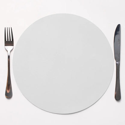 Jogo Americano Redondo Sousplat Corino impermeável - Branco