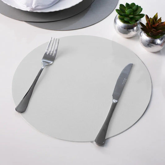 Jogo Americano Redondo Sousplat Corino impermeável - Branco