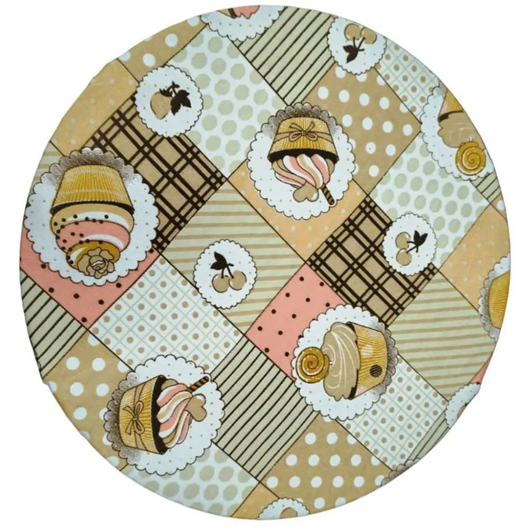 Jogo Americano Redondo Sousplat - Cupcake Bege