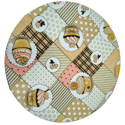 Jogo Americano Redondo Sousplat - Cupcake Bege