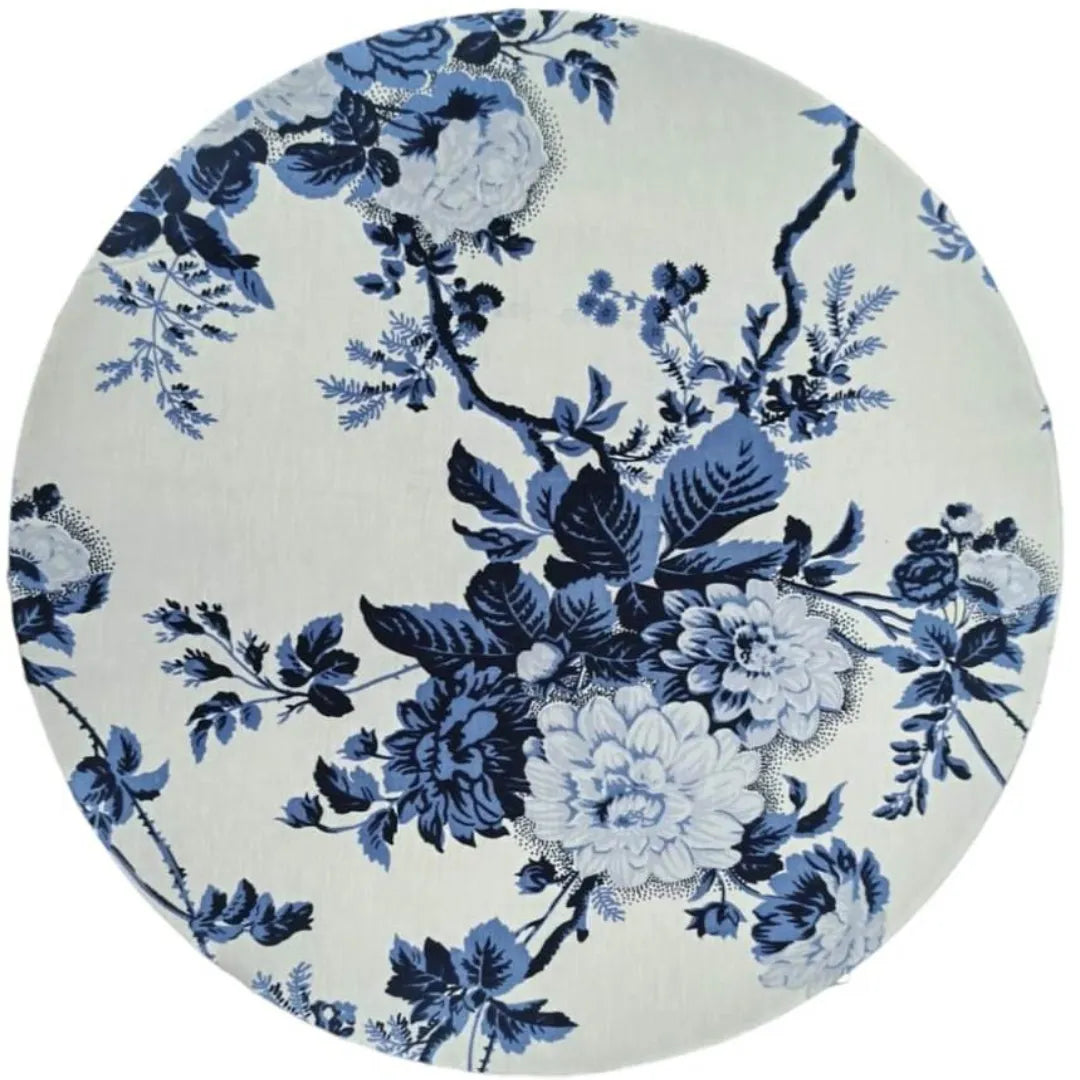 Jogo Americano Redondo Sousplat - Floral Azul