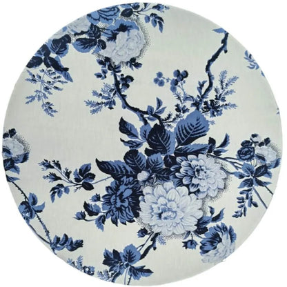 Jogo Americano Redondo Sousplat - Floral Azul