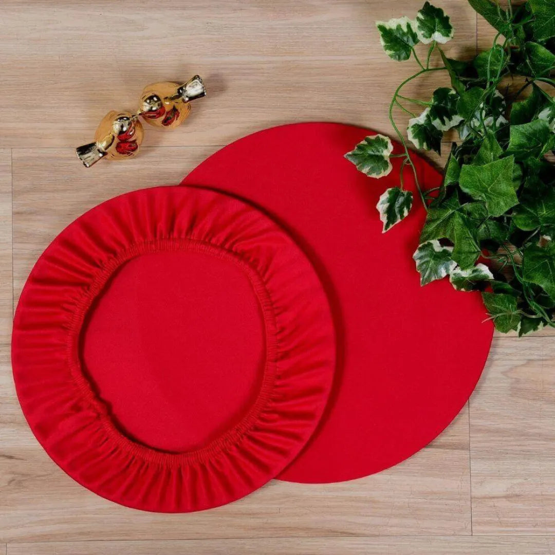 Jogo Americano Redondo Sousplat - Vermelho