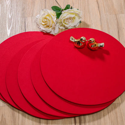 Jogo Americano Redondo Sousplat - Vermelho