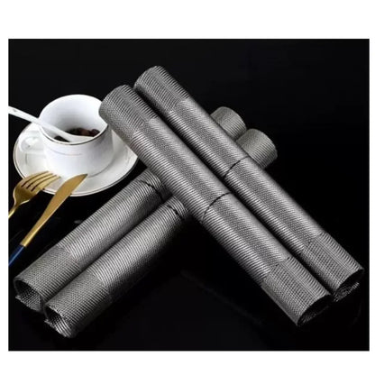 Jogo Americano Retangular Dupla Face Impermeável - Cinza Claro