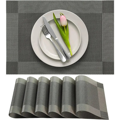 Jogo Americano Retangular Dupla Face Impermeável - Cinza Claro