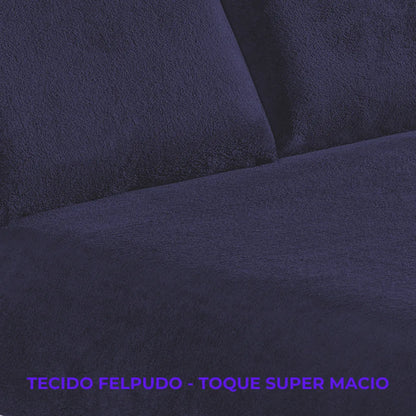 Jogo de Cama Plush Soft - Sono Quentinho Azul Marinho