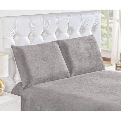 Jogo de Cama Plush Soft - Sono Quentinho Cinza