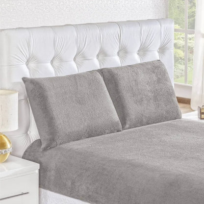 Jogo de Cama Plush Soft - Sono Quentinho Cinza