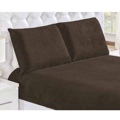 Jogo de Cama Plush Soft - Sono Quentinho Tabaco