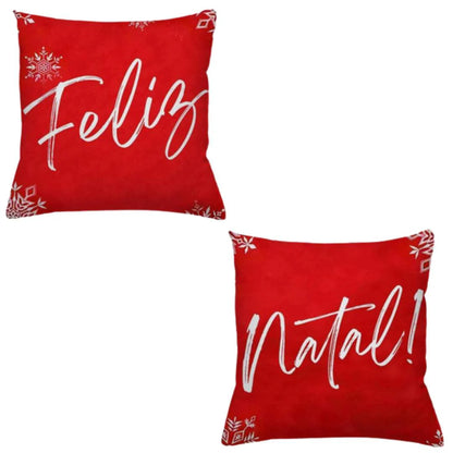 Kit 2 Capas Almofadas Natal - Festa