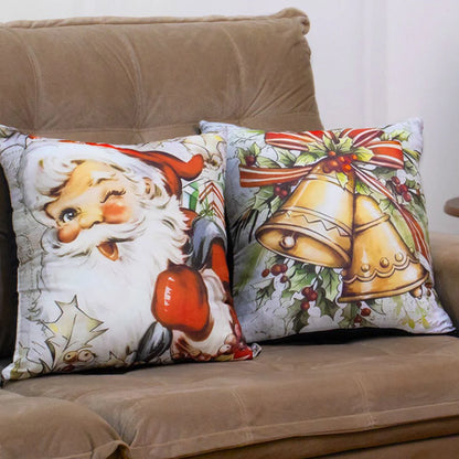 Kit 2 Capas de Almofadas Natal - Sinos