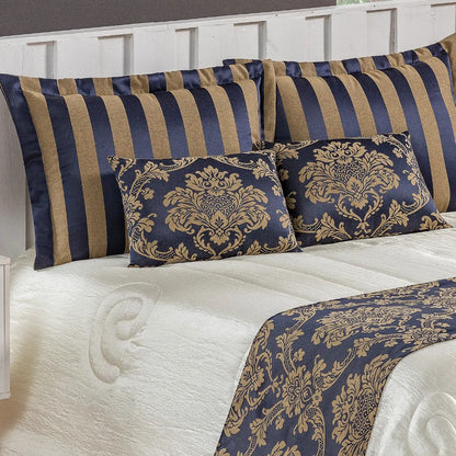 Kit Cobre Leito Luxo Viena 10 Peças - Marinho