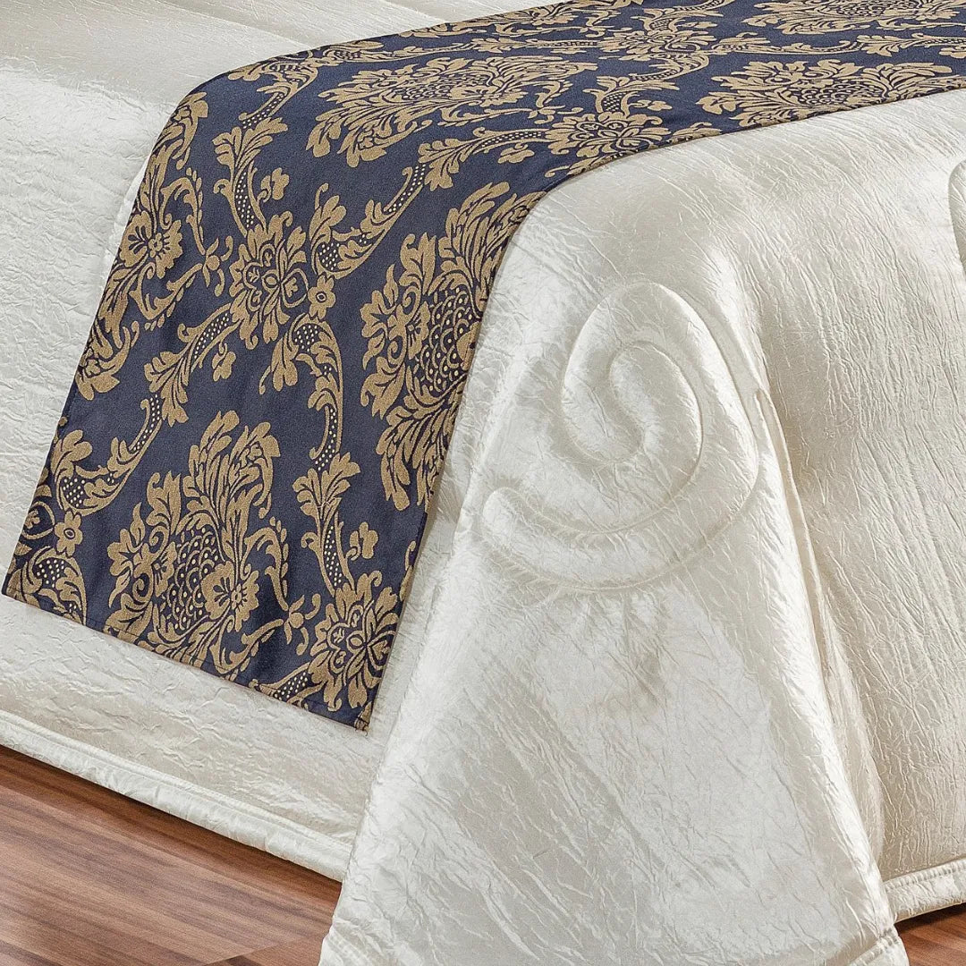 Kit Cobre Leito Luxo Viena 10 Peças - Marinho