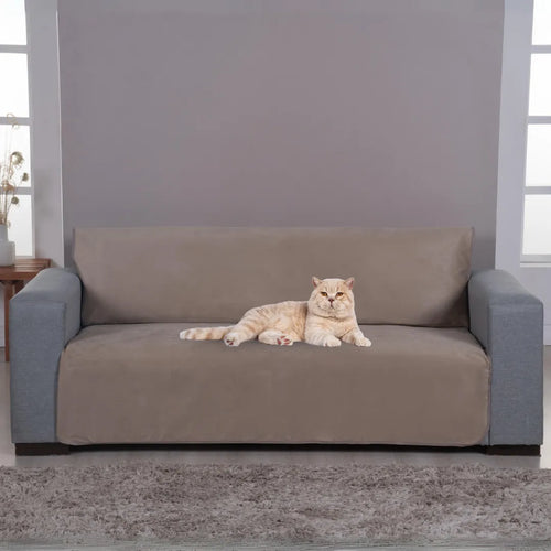 Manta Protetora de Sofá Anti Arranhão - Bege