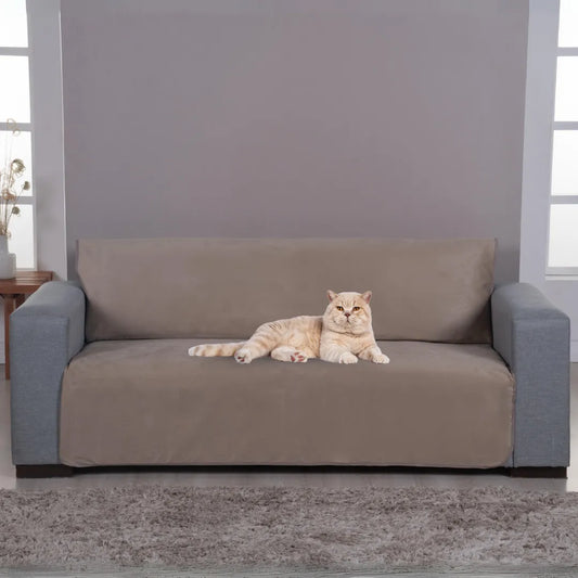 Manta Protetora de Sofá Anti Arranhão - Bege