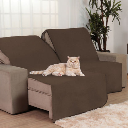 Manta Protetora de Sofá Retrátil Anti Arranhão - Chocolate