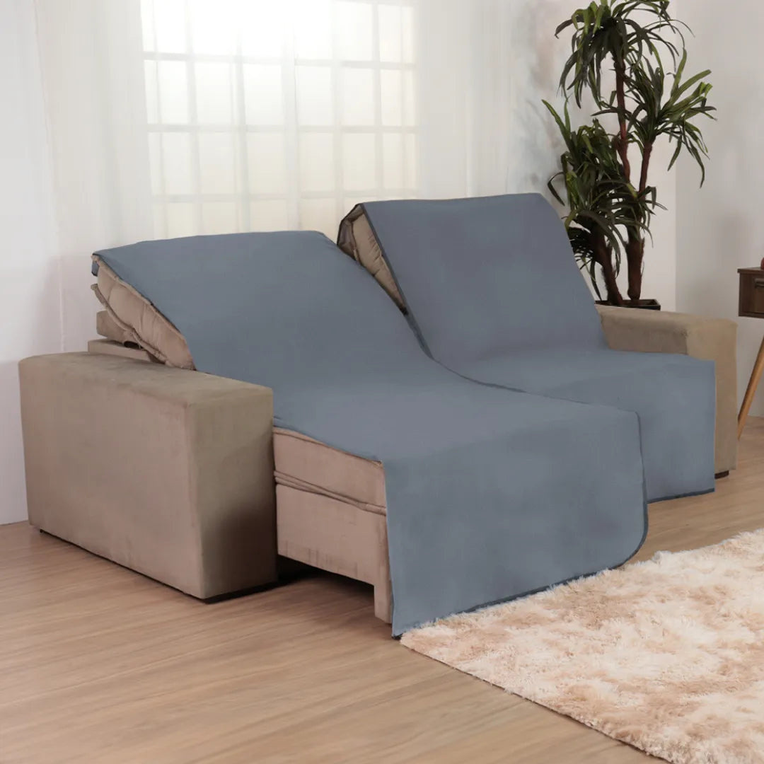 Manta Protetora de Sofá Retrátil Anti Arranhão - Cinza