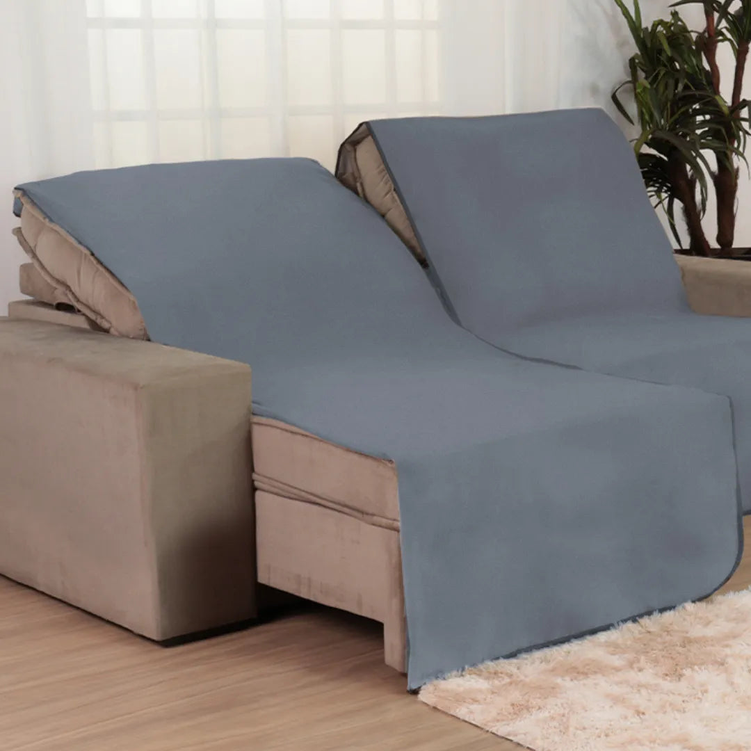 Manta Protetora de Sofá Retrátil Anti Arranhão - Cinza