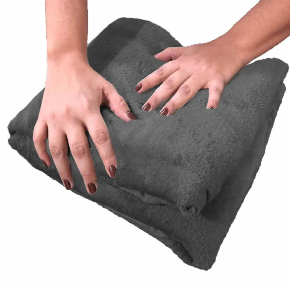 Manta Soft Microfibra Chumbo - Vários Tamanhos