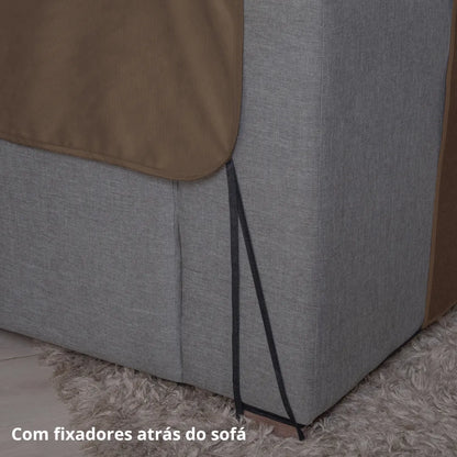 Manta Protetora de Sofá Anti Arranhão - Chocolate