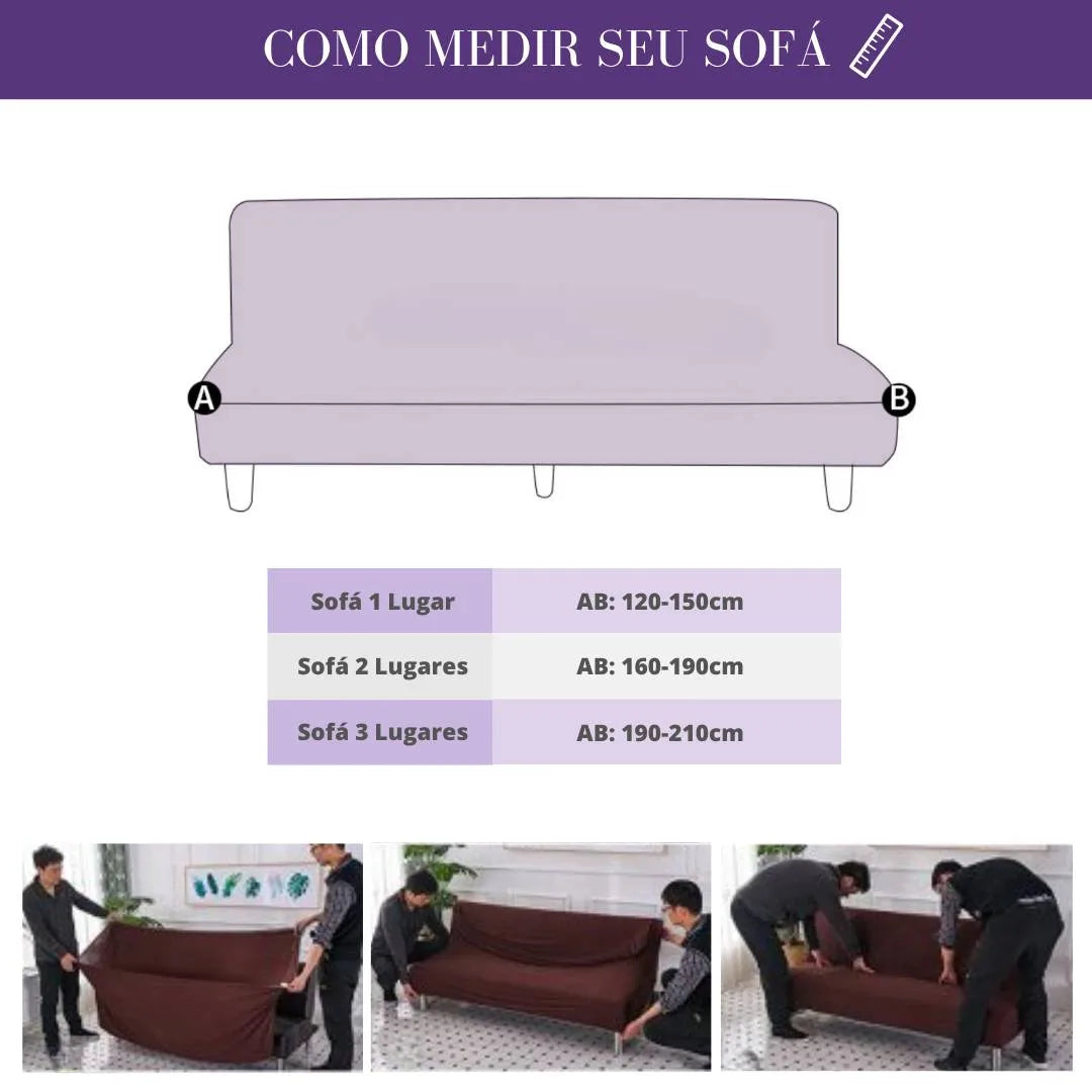 Capa para Sofá Cama Sem Braço Spandex Special - Escandinavo