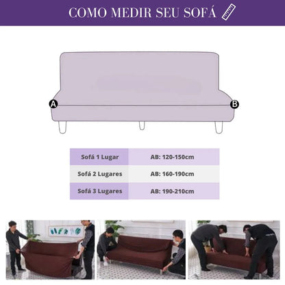 Capa para Sofá Cama Sem Braço Spandex Special - Escandinavo
