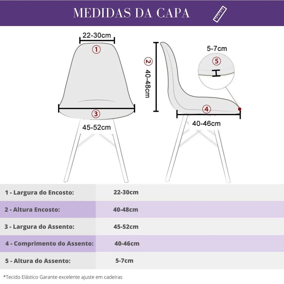 Capa para Cadeira Eiffel Spandex - Avelã