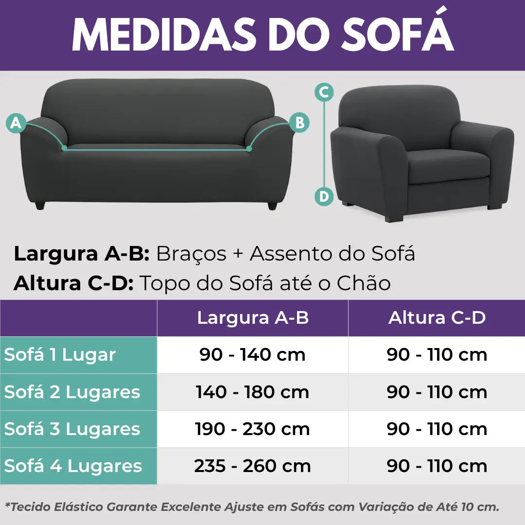 Capa de Sofá Elastex - Terracota