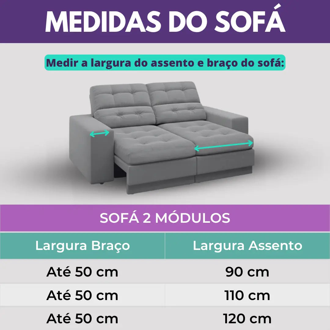 Protetor Sofá Retrátil Dupla Face Preto-Vermelho